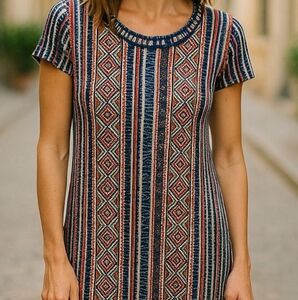 Raffella - Raffella Sportswear, Multi Color, 100% Cotton, Cap Sleeves , Round...